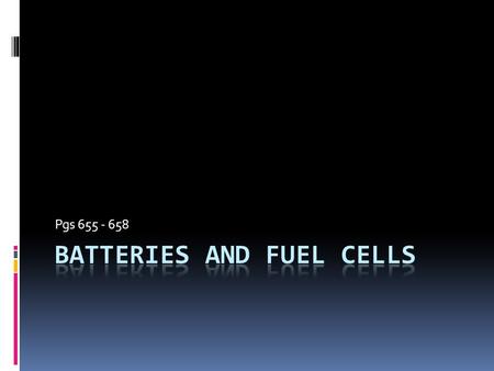 Batteries and Fuel Cells