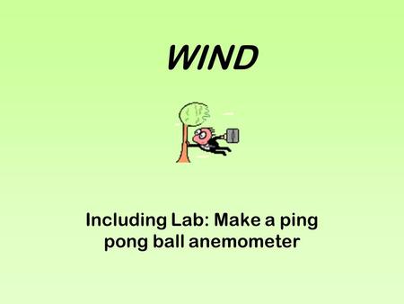 Including Lab: Make a ping pong ball anemometer