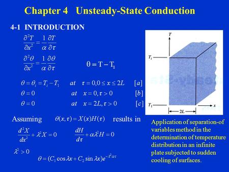 Chapter 4 Unsteady-State Conduction