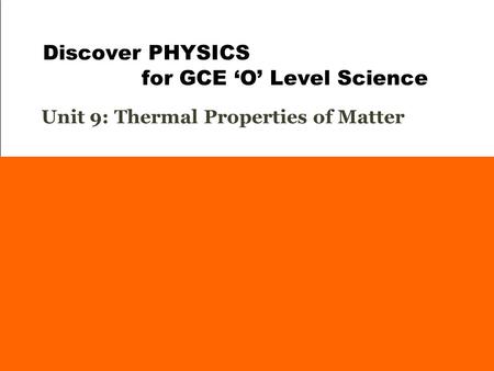 Discover PHYSICS for GCE ‘O’ Level Science