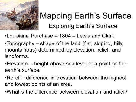 Mapping Earth’s Surface