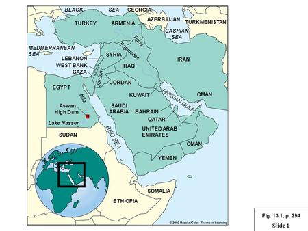 MEDITERRANEAN SEA GAZA WEST BANK LEBANON EGYPT Aswan High Dam