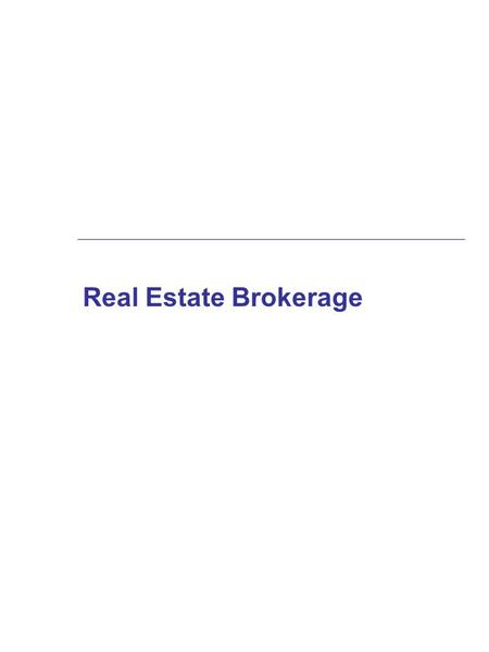 Real Estate Brokerage. The Real Estate Sales Process  Listing agreement  Marketing the property and qualifying buyers  Presentation and negotiations.