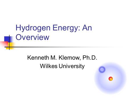 Hydrogen Energy: An Overview