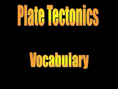 Plate Tectonics. The process where the lithosphere plunges back into the interior of the Earth.