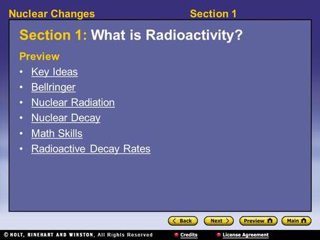 Section 1: What is Radioactivity?