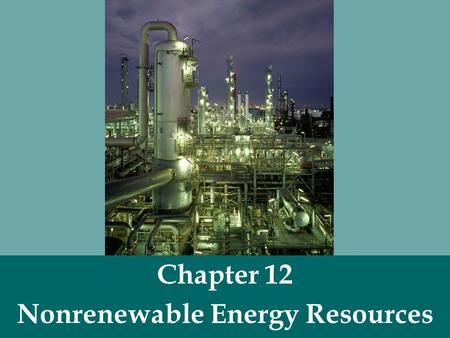 Nonrenewable Energy Resources