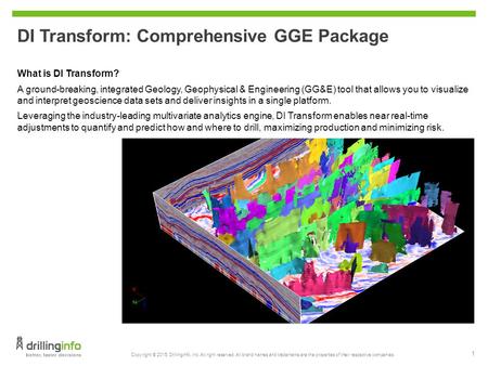 Copyright © 2015, Drillinginfo, Inc. All right reserved. All brand names and trademarks are the properties of their respective companies. 1 DI Transform: