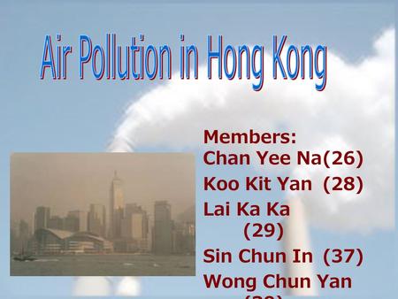 Air Pollution in Hong Kong