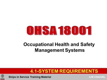 Occupational Health and Safety