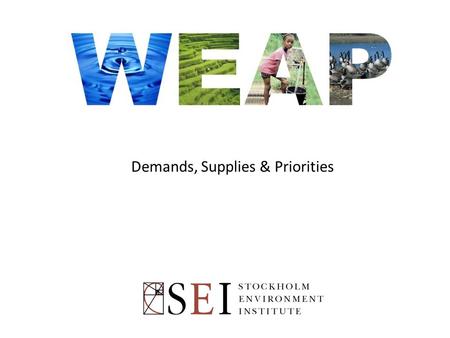 Demands, Supplies & Priorities. Demand Sectors Irrigation Livestock Mining Industrial Commercial Ecosystems Domestic Total Water Demand Major Cities.