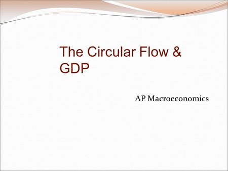 AP Macroeconomics The Circular Flow & GDP. Gains from Exchange