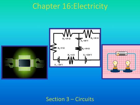 Chapter 16:Electricity Section 3 – Circuits.