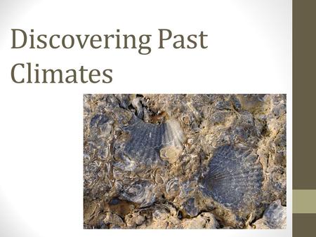 Discovering Past Climates