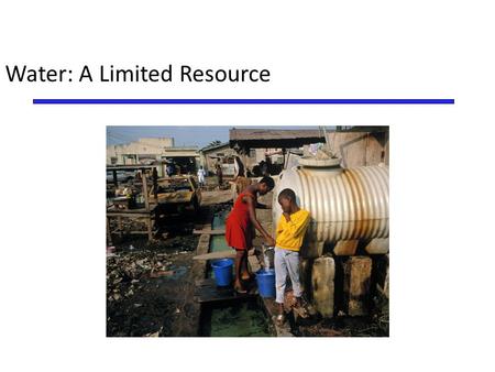 Water: A Limited Resource