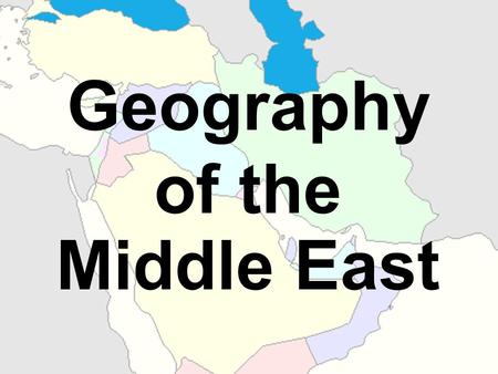 Geography of the Middle East