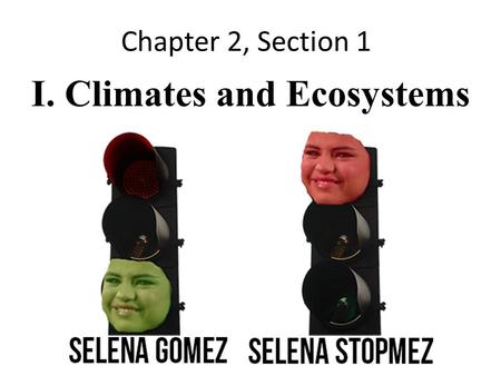 I. Climates and Ecosystems