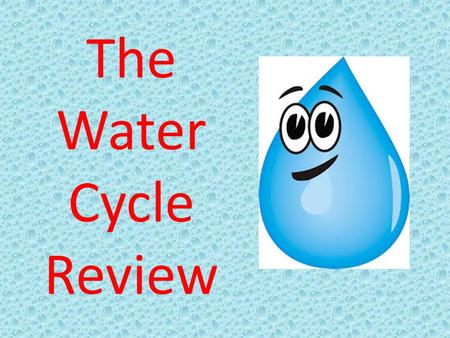 The Water Cycle Review.