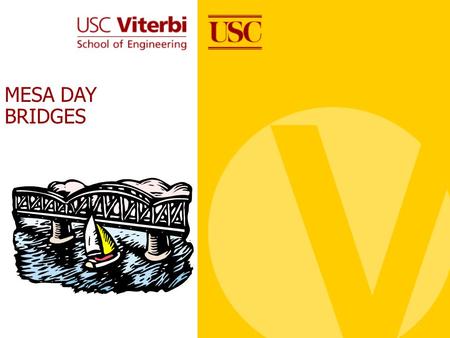 MESA DAY BRIDGES. MESA BRIDGES Forces at Work Forces in a Bridge Building Better Bridges Rules Testing Procedures Materials Suppliers.