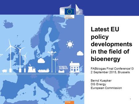 Latest EU policy developments in the field of bioenergy