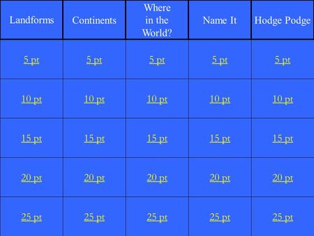 10 pt 15 pt 20 pt 25 pt 5 pt 10 pt 15 pt 20 pt 25 pt 5 pt 10 pt 15 pt 20 pt 25 pt 5 pt 10 pt 15 pt 20 pt 25 pt 5 pt 10 pt 15 pt 20 pt 25 pt 5 pt LandformsContinents.
