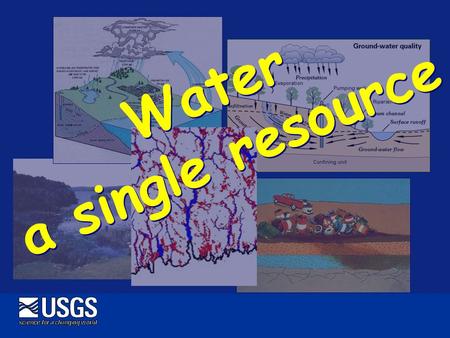 Water a single resource. Watershed Area that contributes water to a particular point on a stream or other surface-water feature, such as a lake Based.