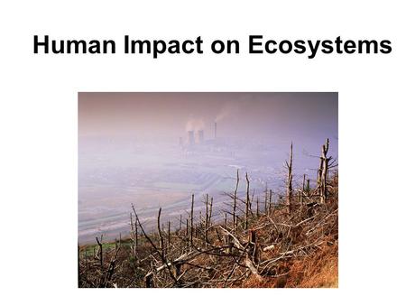 Human Impact on Ecosystems