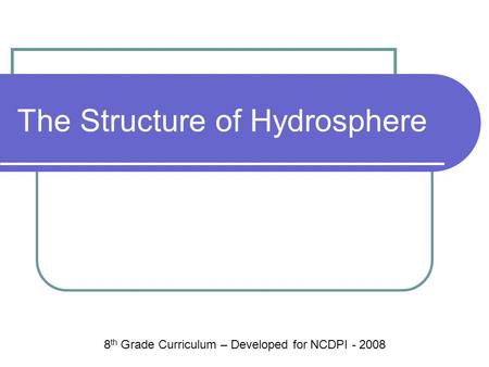 The Structure of Hydrosphere