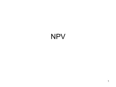 NPV.