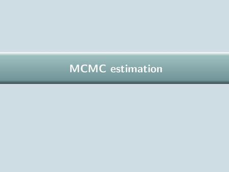 MCMC estimation in MlwiN