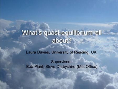 What’s quasi-equilibrium all about?