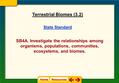 State Standard SB4A. Investigate the relationships among organisms, populations, communities, ecosystems, and biomes. Terrestrial Biomes (3.2)