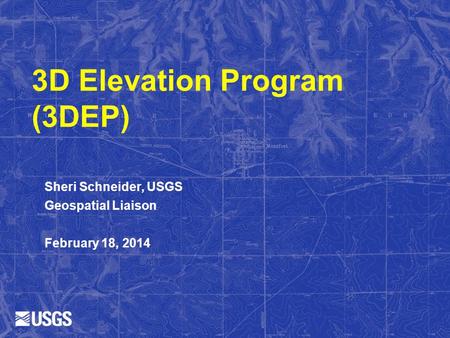 3D Elevation Program (3DEP)