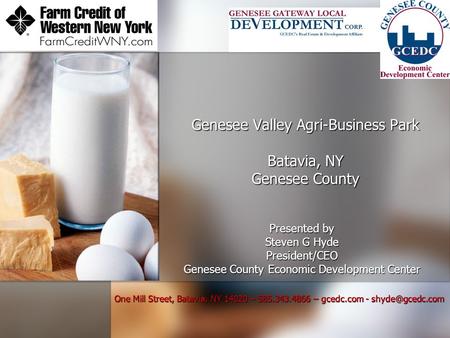 Genesee Valley Agri-Business Park Batavia, NY Genesee County