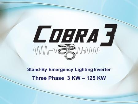 Stand-By Emergency Lighting Inverter Three Phase 3 KW – 125 KW.