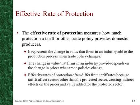 Effective Rate of Protection