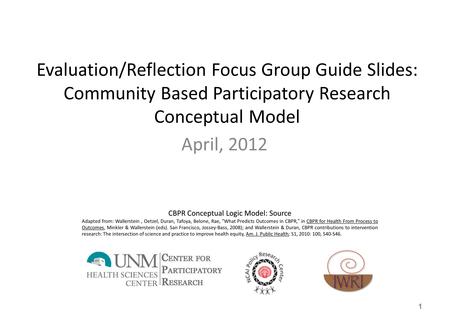 CBPR Conceptual Logic Model: Source