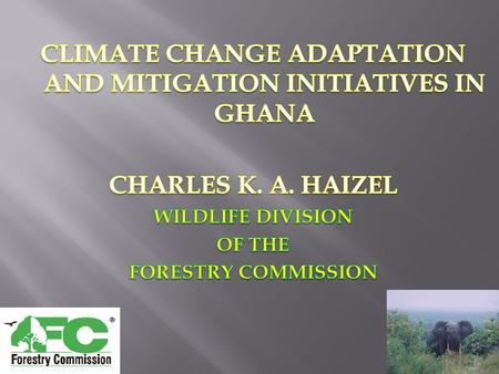 PRESENTATION OUTLINE Introduction Climate change initiatives Capacity Challenges.