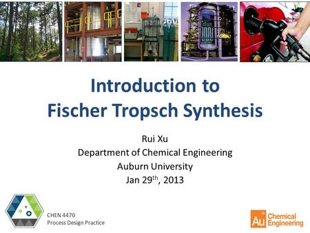 Introduction to Fischer Tropsch Synthesis