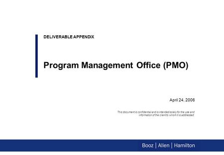 Program Management Office (PMO) Design