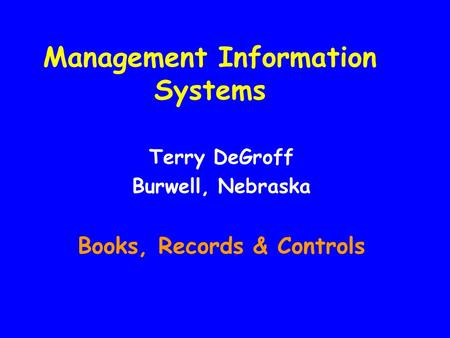 Management Information Systems