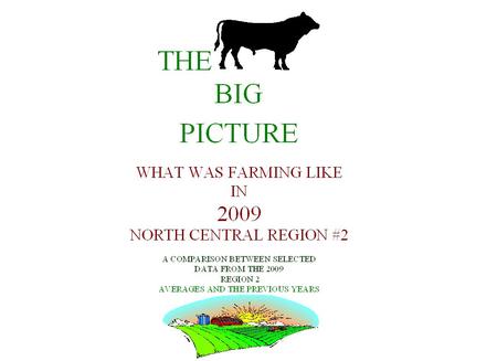 These Graphs Represent An Average of Detailed Records of Farms Enrolled in Farm Management Programs located in North Central North Dakota (Region 2) and.