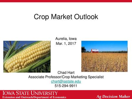 Associate Professor/Crop Marketing Specialist