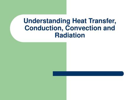 Understanding Heat Transfer, Conduction, Convection and Radiation