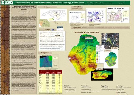 7.7 104.8 56.1 95.0 117.7 117.8 81.3 Applications of LIDAR Data in the McPherson Watershed, Fort Bragg, North Carolina Beth M. Wrege and Michelle Cienek.