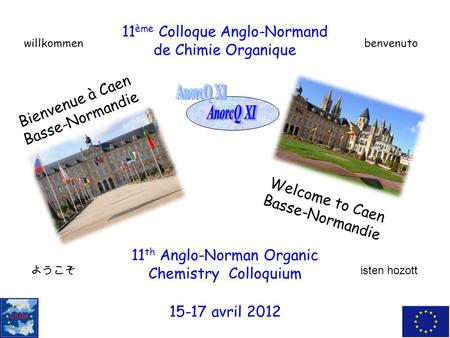 11ème Colloque Anglo-Normand de Chimie Organique