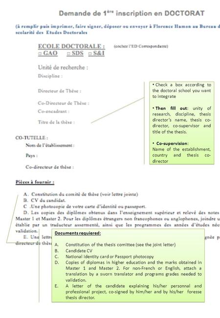 Application for the 1st registration in DOCTORAL STUDY