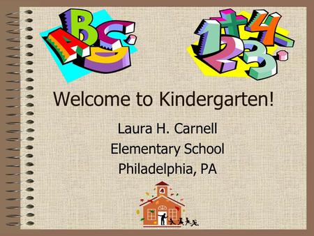 Welcome to Kindergarten!