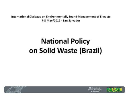 National Policy on Solid Waste (Brazil)