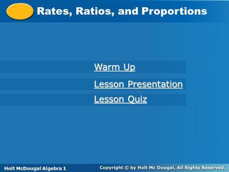 Rates, Ratios, and Proportions